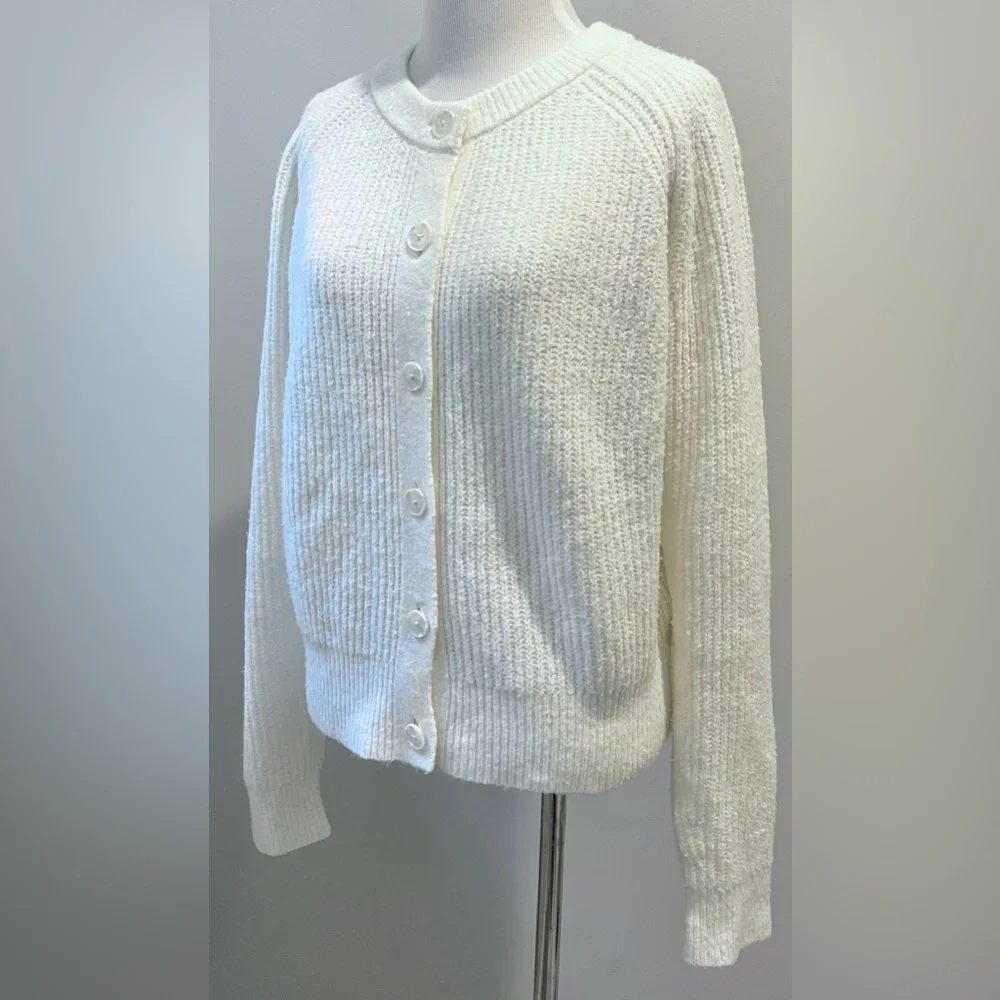 Cream Button Up Cardigan Universal Thread Large - Picture 2 of 5